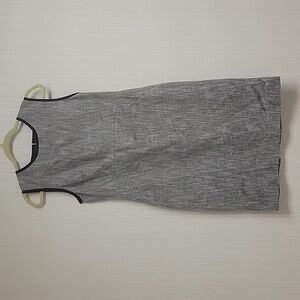 Hobbs London women's tweed sleeveless dress sz 8 knee length flax/linen